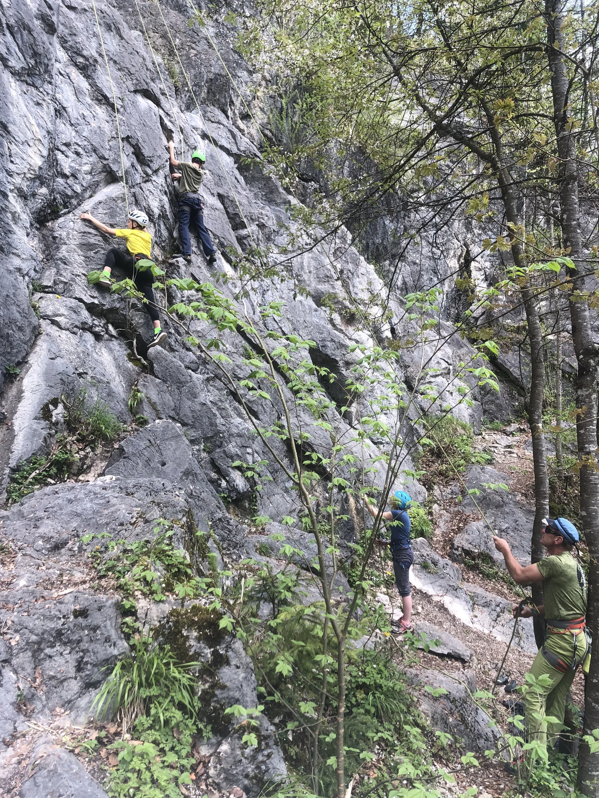 Klettern am Fels | © DAV Laufen