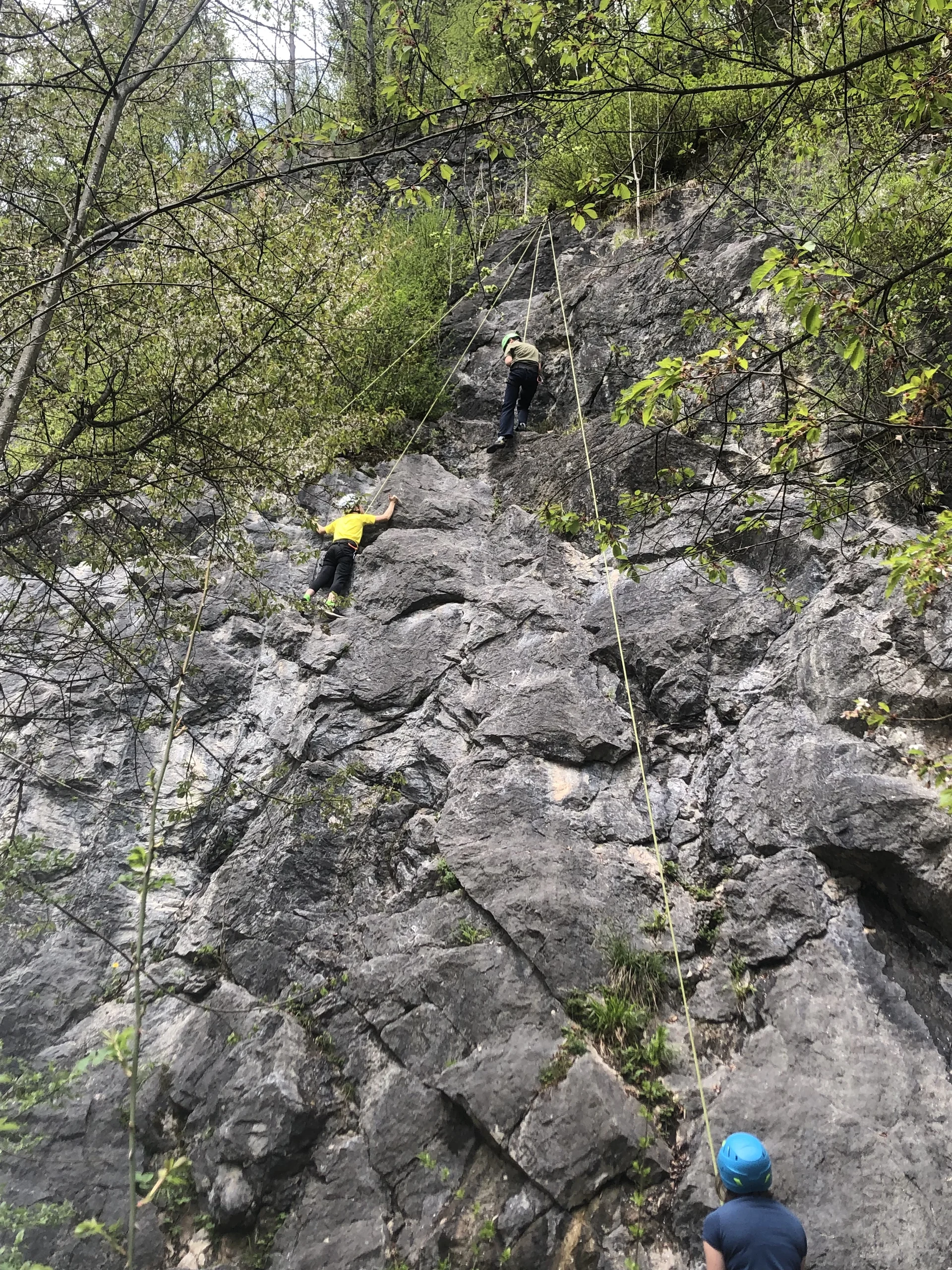 Klettern am Fels | © DAV Laufen