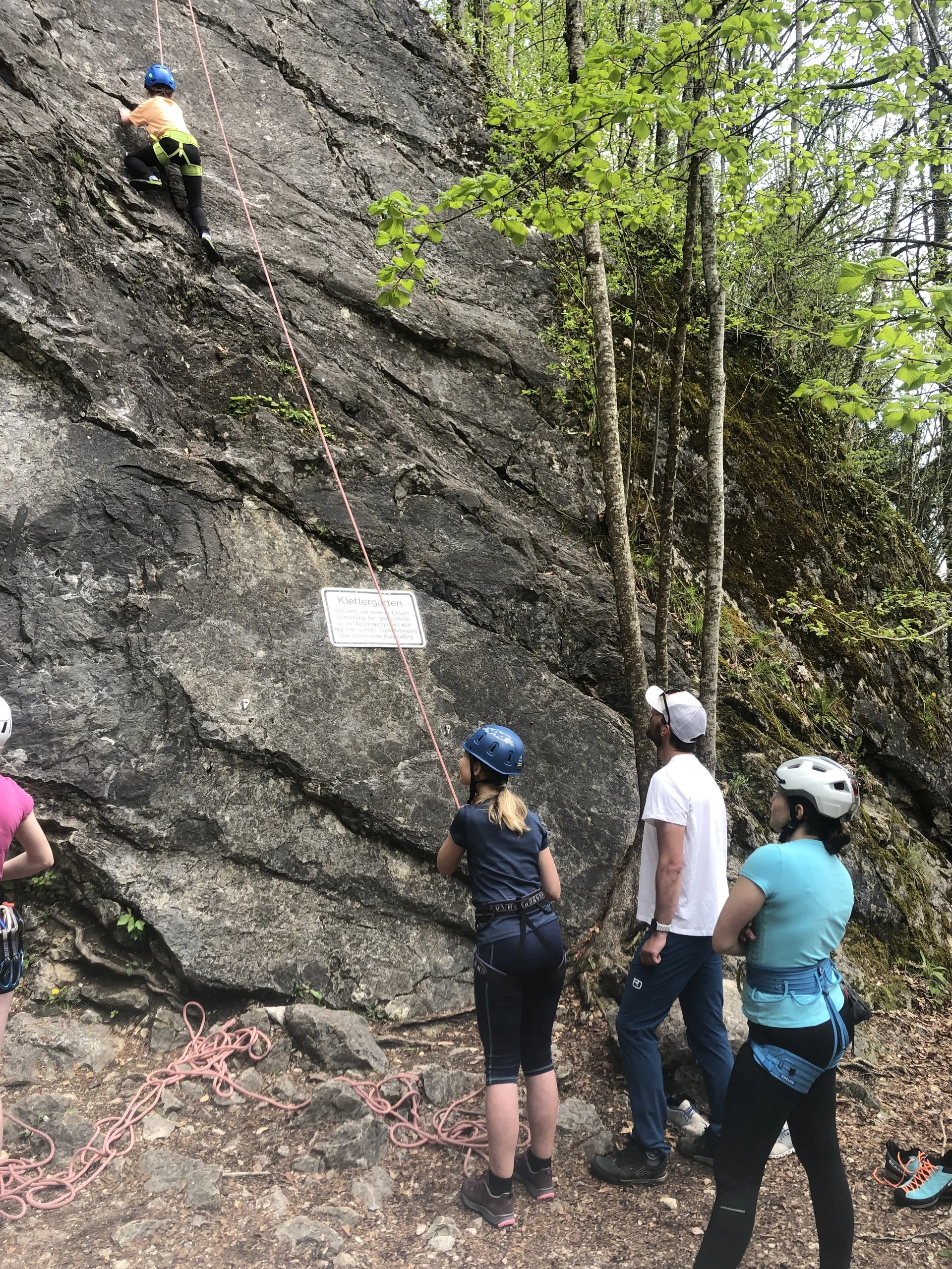 Klettern am Fels | © DAV Laufen