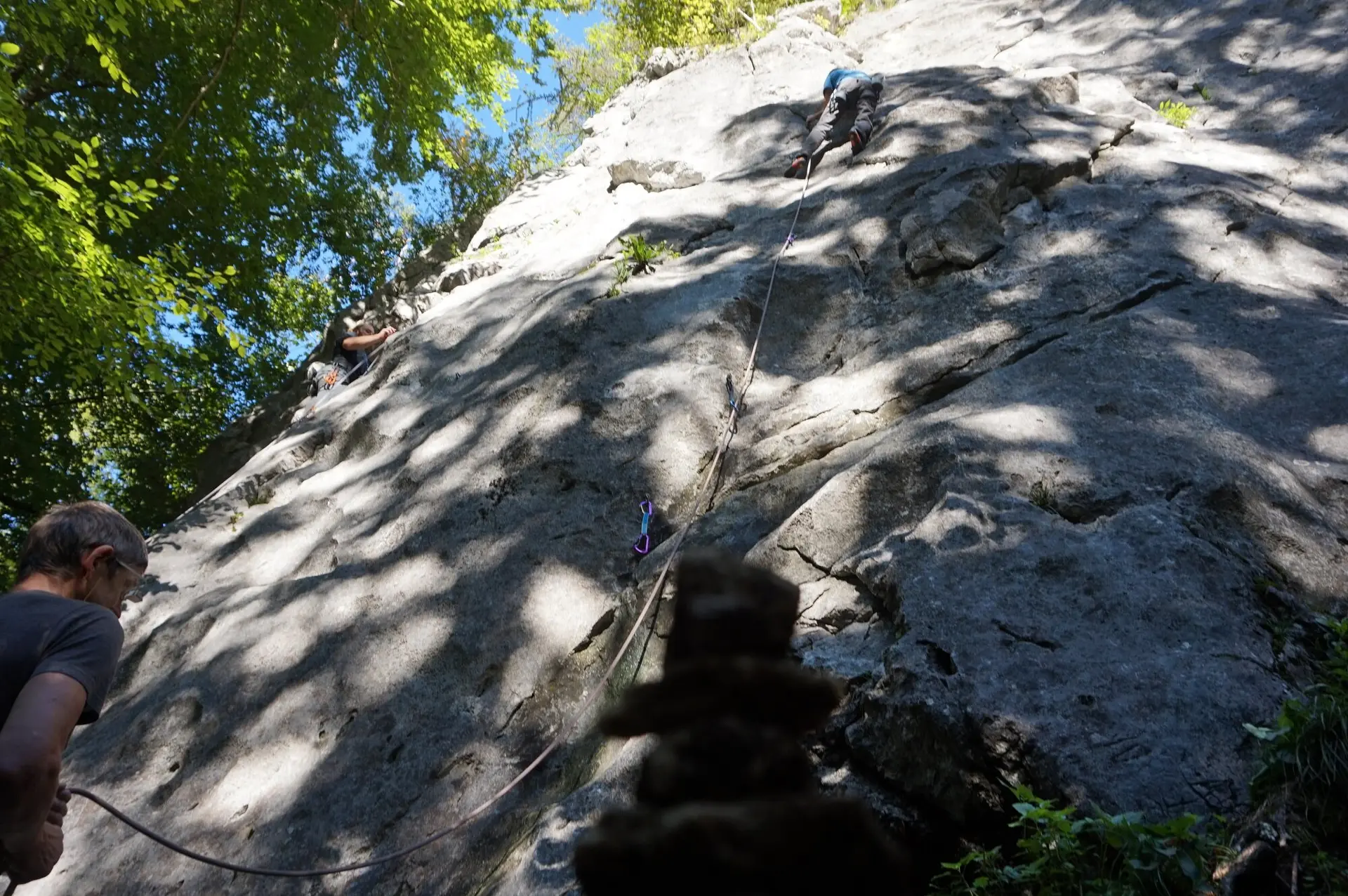 Klettern am Katastrophenfels bei Schneizlreuth | © DAV Laufen