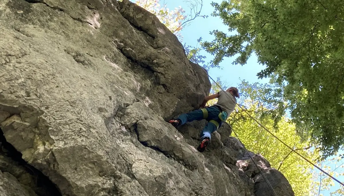 Klettern am Katastrophenfels bei Schneizlreuth | © DAV Laufen