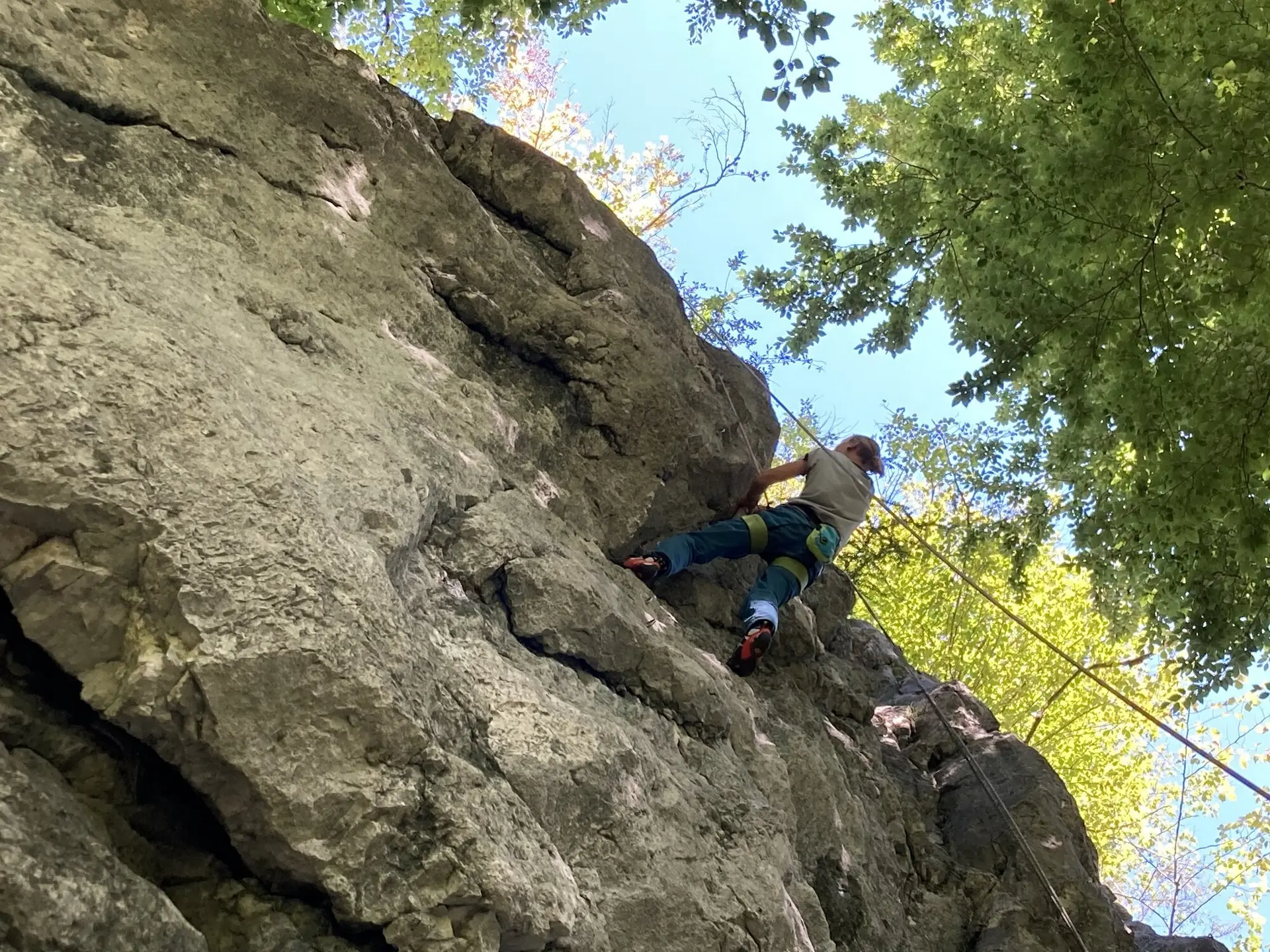 Klettern am Katastrophenfels bei Schneizlreuth | © DAV Laufen