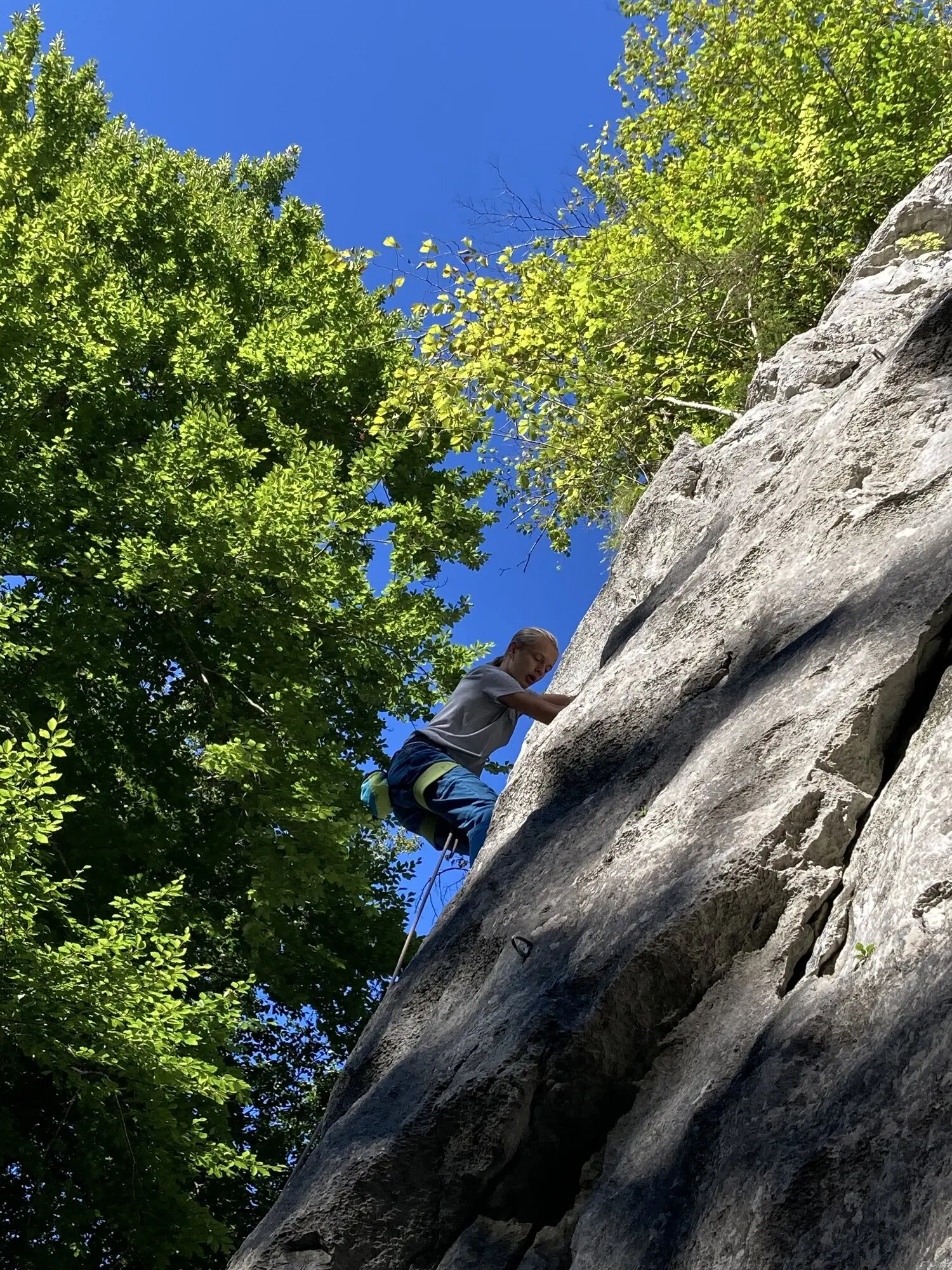 Klettern am Katastrophenfels bei Schneizlreuth | © DAV Laufen