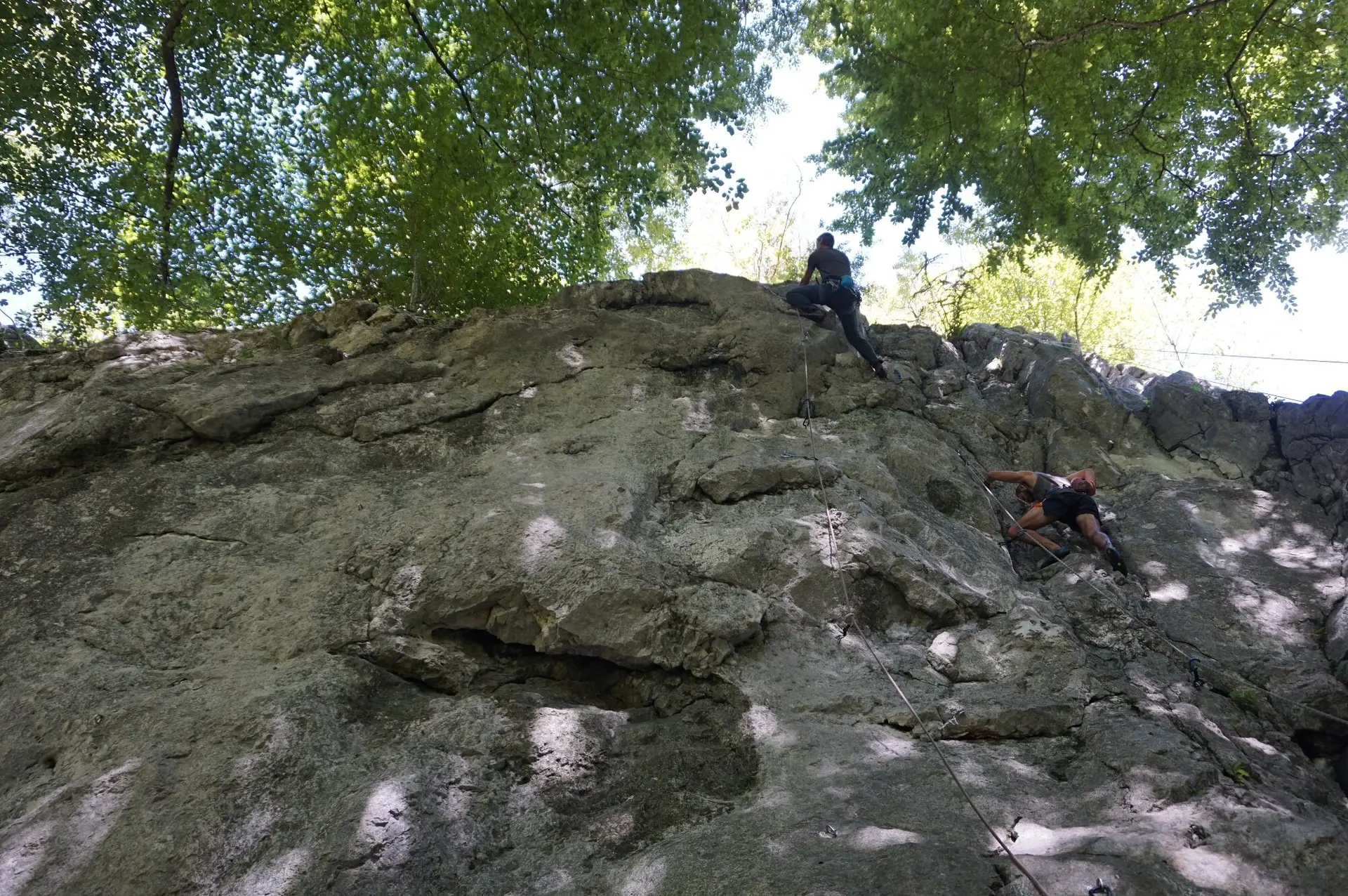 Klettern am Katastrophenfels bei Schneizlreuth | © DAV Laufen