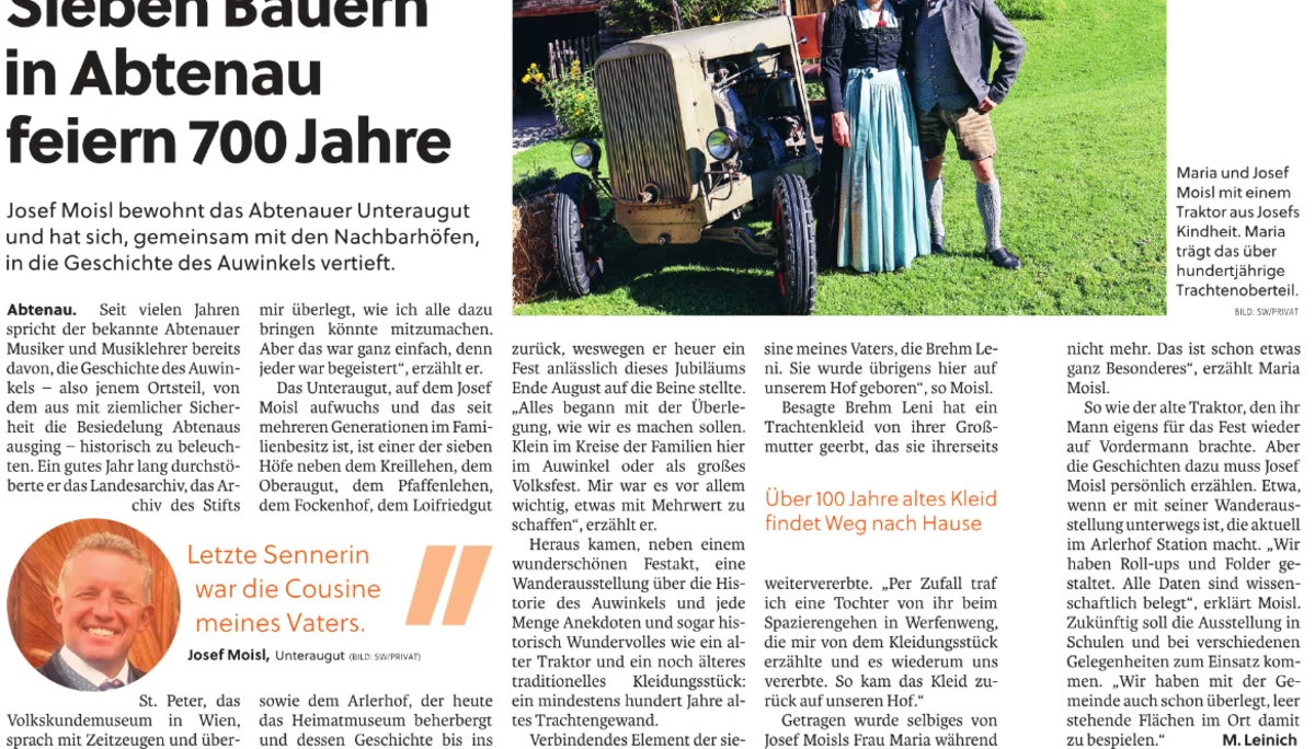 700 Jahre Auwinkel | © DAV Laufen