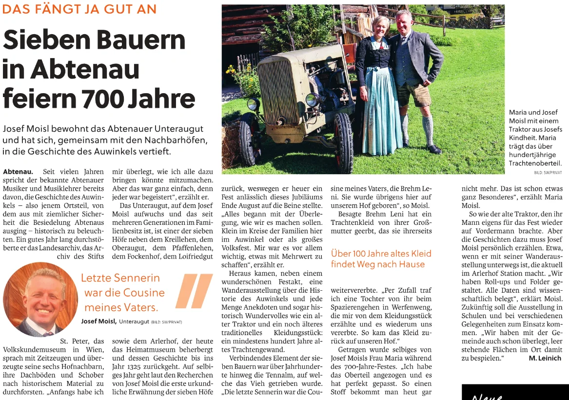 700 Jahre Auwinkel | © DAV Laufen