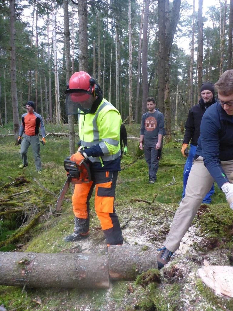 Holzmachen beim Toni in der Lebenau für die Laufener Hüttn | © DAV Laufen