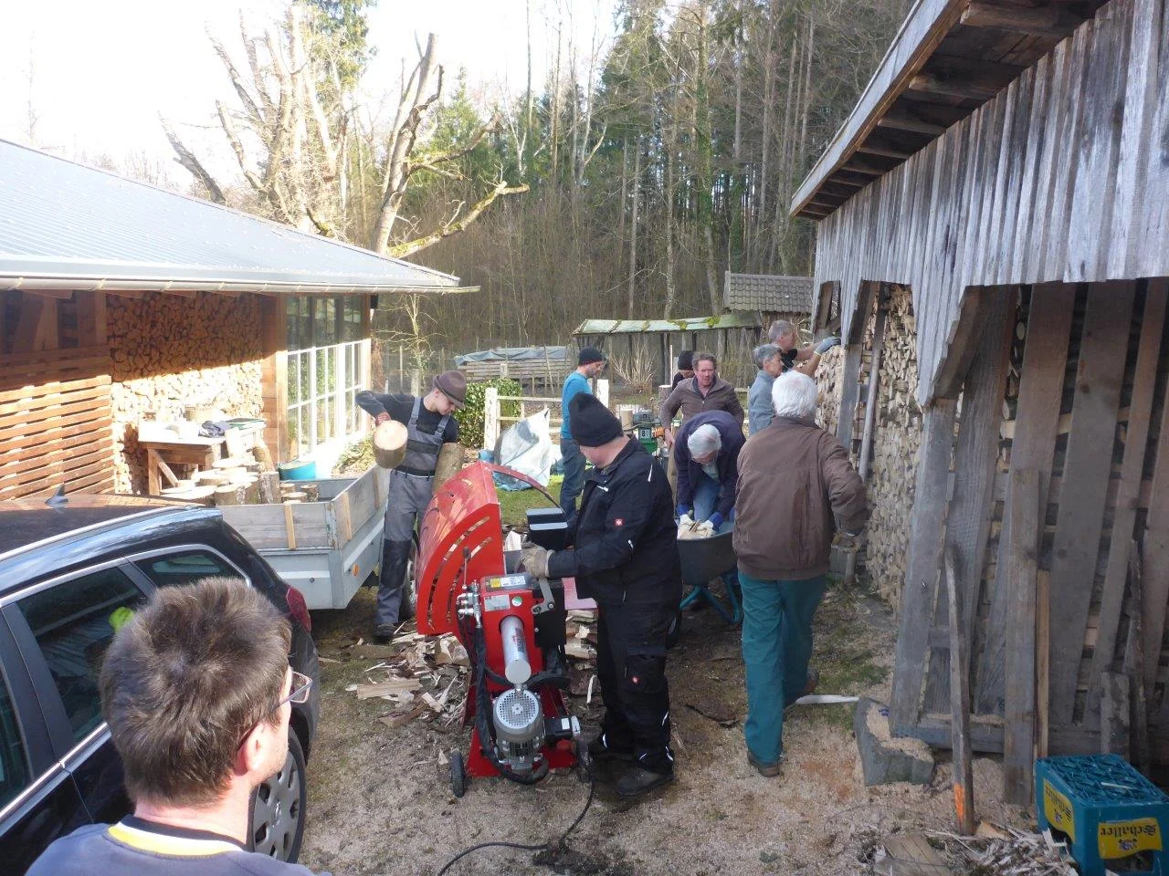 Holzmachen beim Toni in der Lebenau für die Laufener Hüttn | © DAV Laufen