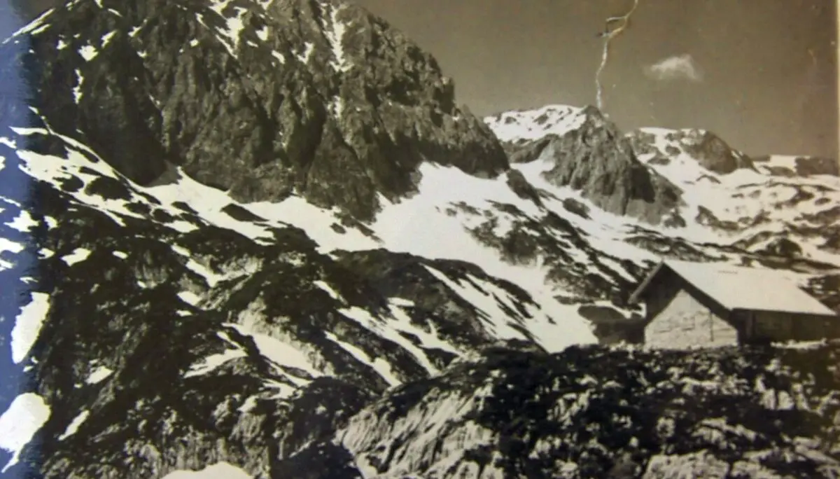 Laufener Hütte (mögl. 1927, Fotograf unbekannt) Quelle: Josef Bernauer | © Fotograf unbekannt. Quelle: Josef Bernauer