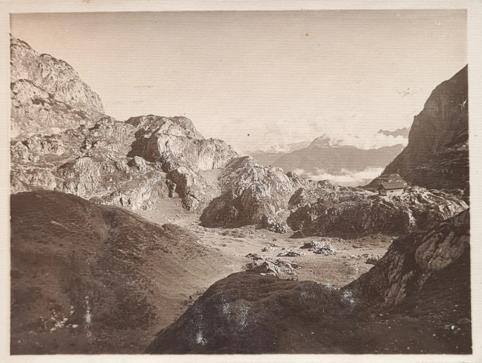 Hütte gegen Gamsfeld (um 1930, Fotograf unbekannt) Quelle: ©Archiv Sektion Laufen | © Hütte gegen Fotograf unbekannt. Quelle: ©Archiv Sektion Laufen